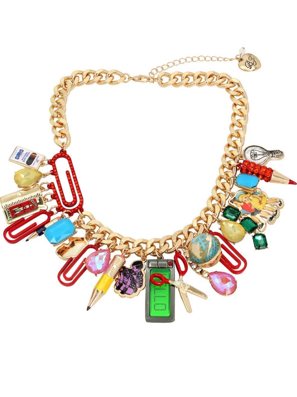 Betsey Johnson Faux Stone Back to School Necklace